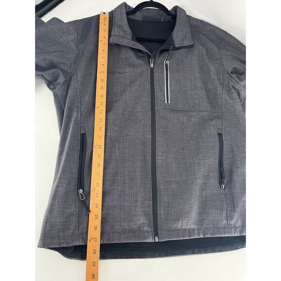 Free Tech Jacket Men's Size Large Softshell Zip Pockets Gray Blended Fabric - Picture 8 of 10